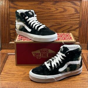Vans Sk8 Hi Sherpa Camo Black Shoes
